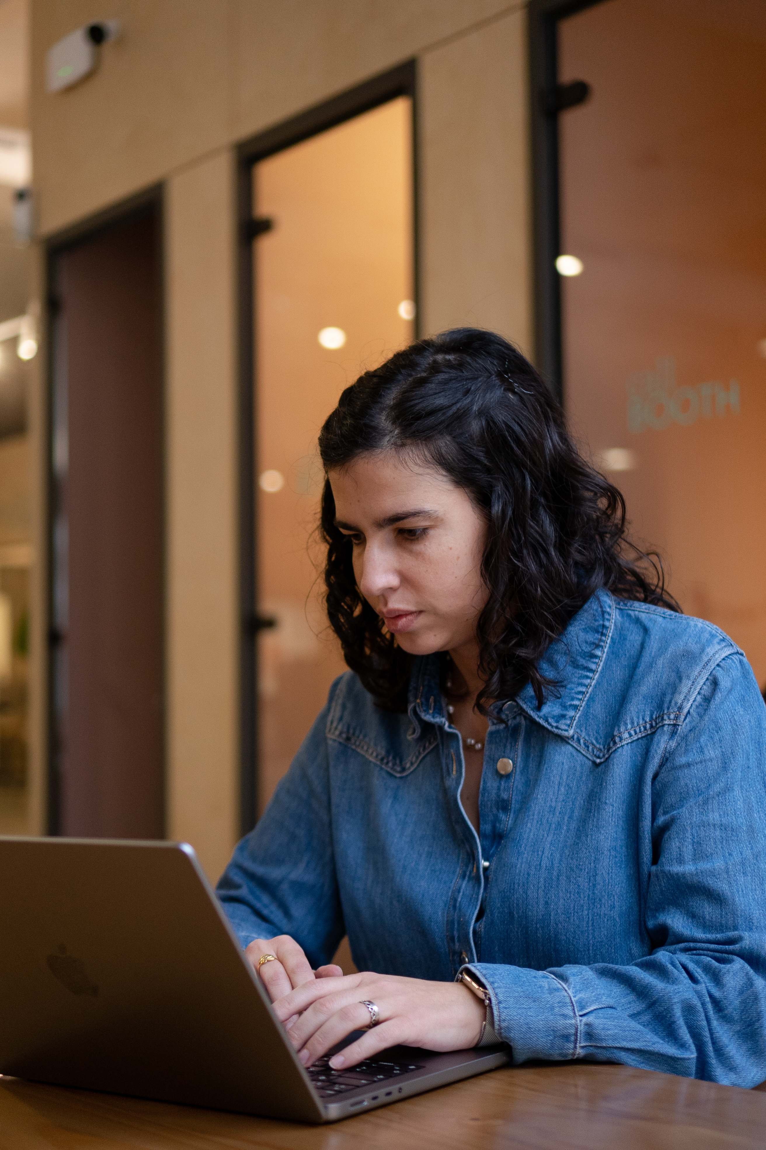 Emma Sesmero focused at work